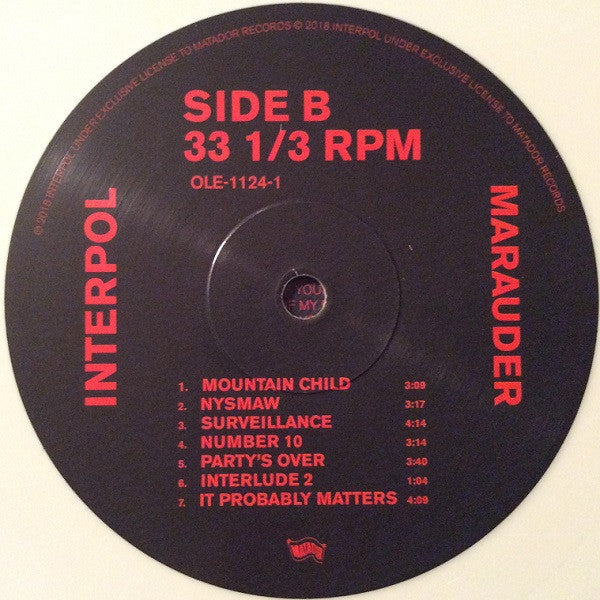 Interpol : Marauder (LP, Album, Ltd, Cre)