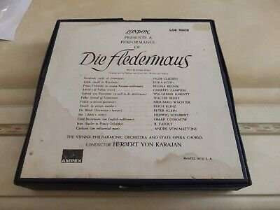 Herbert Von Karajan, The Vienna Philharmonic Orchestra*, Johann Strauss Jr. : A Gala Performance Of Die Fledermaus (Reel, 4tr Stereo, 7" Reel, Album)