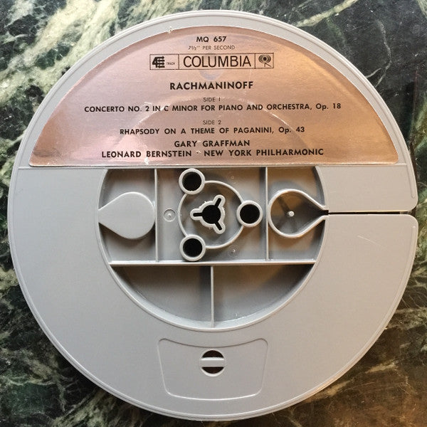 Rachmaninoff* - Gary Graffman, Leonard Bernstein, New York Philharmonic : Concerto No. 2 In C Minor For Piano & Orchestra / Rhapsody On A Theme Of Paganini, Op. 43 (Reel, 4tr Stereo, 7" Reel, Album)