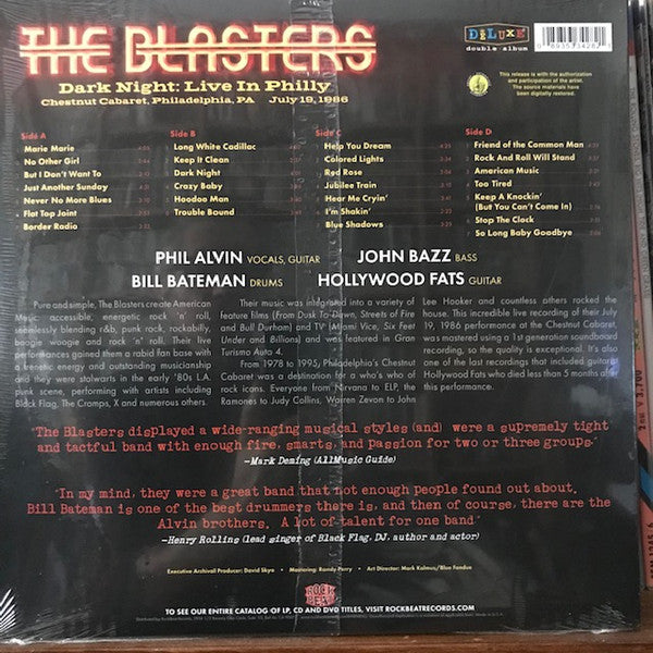 The Blasters : Dark Night: Live In Philly (2xLP, Album, RSD, Dlx, Ltd)