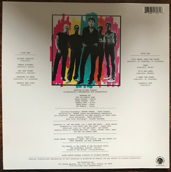 The Jim Carroll Band : Catholic Boy (LP, Album)