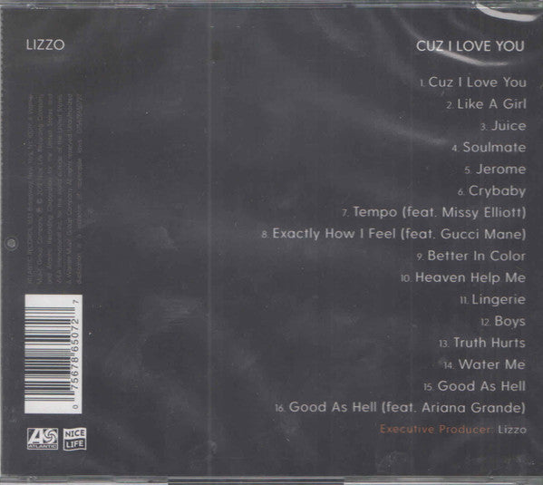 Lizzo : Cuz I Love You (CD, Album, RE, Sup)