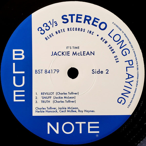 Jackie McLean : It's Time! (LP, Album, RE, 180)
