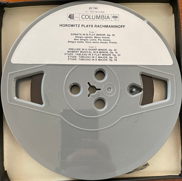 Vladimir Horowitz Plays Sergei Vasilyevich Rachmaninoff : Horowitz Plays Rachmaninoff (Reel, 4tr Stereo, 7" Reel)