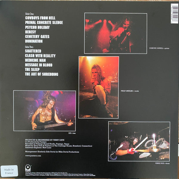 Pantera : Cowboys From Hell (LP, Album, Ltd, RE, Whi)