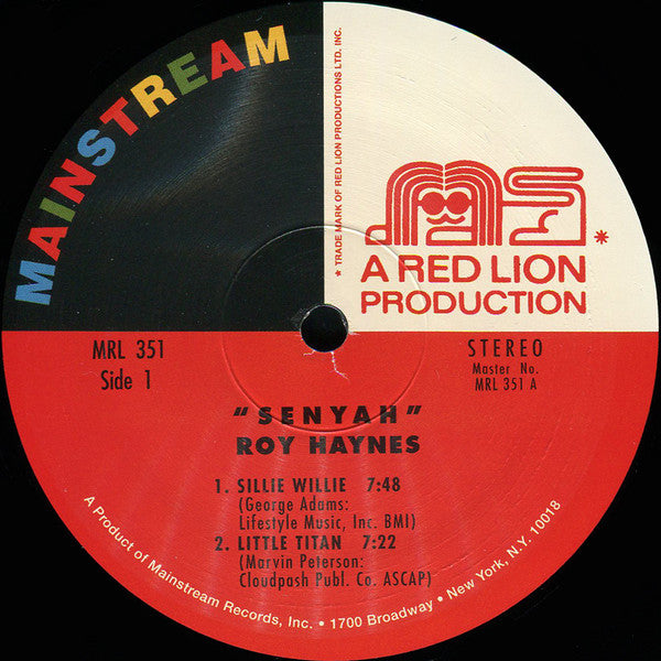 Roy Haynes : Senyah (LP, Album, RE, Gat)
