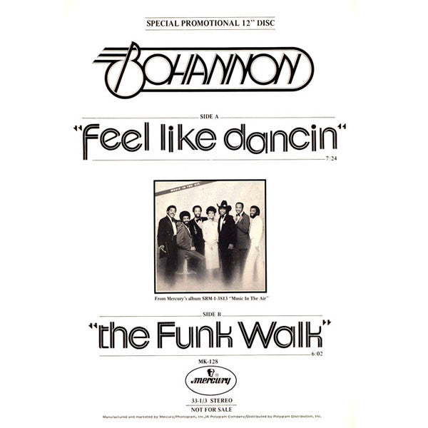 Hamilton Bohannon : Feel Like Dancin' (12", Single, Promo)
