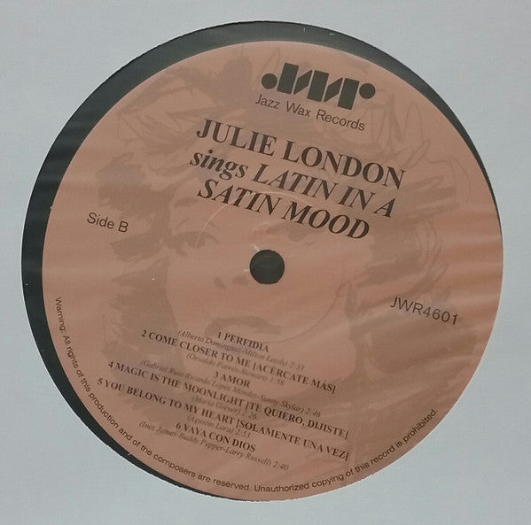 Julie London : Julie London Sings Latin In A Satin Mood (LP, Album, RE, (18)