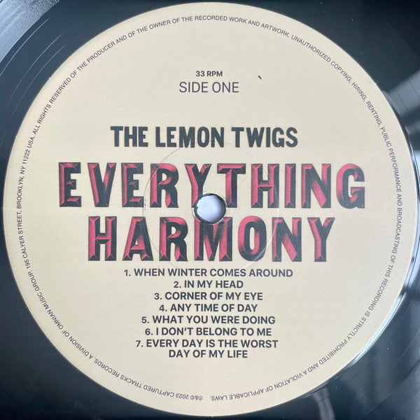 The Lemon Twigs : Everything Harmony (LP, Album)