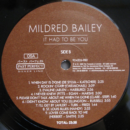 Mildred Bailey : It Had To Be You (LP, Comp)