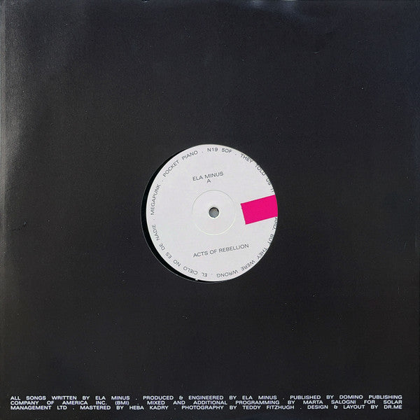 Ela Minus : Acts Of Rebellion (LP, Album)