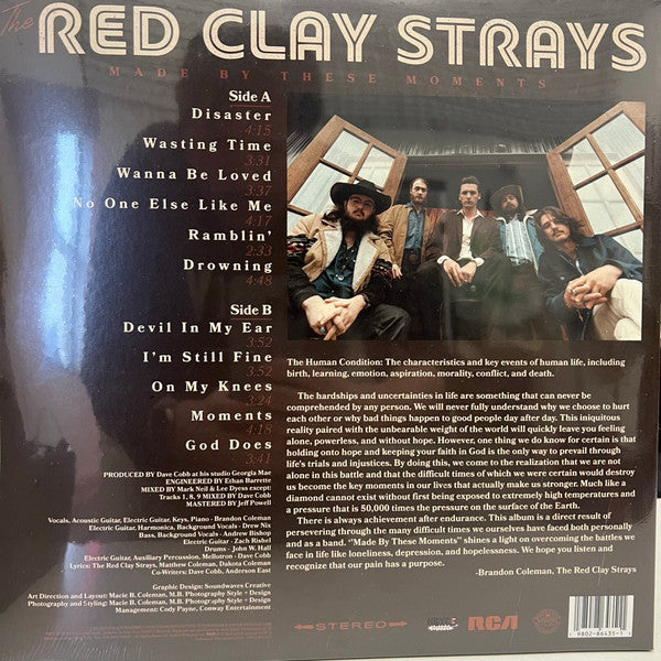 The Red Clay Strays : Made By These Moments (LP, Album, RE, Whi)