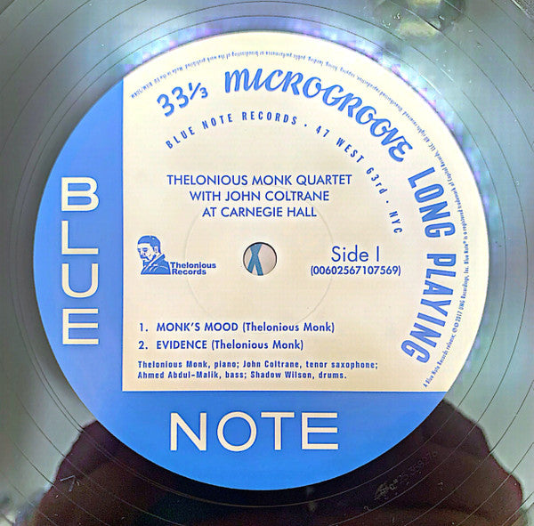 The Thelonious Monk Quartet With John Coltrane : At Carnegie Hall (2xLP, Album, Mono, RP)