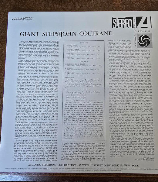 John Coltrane : Giant Steps (LP, RE)