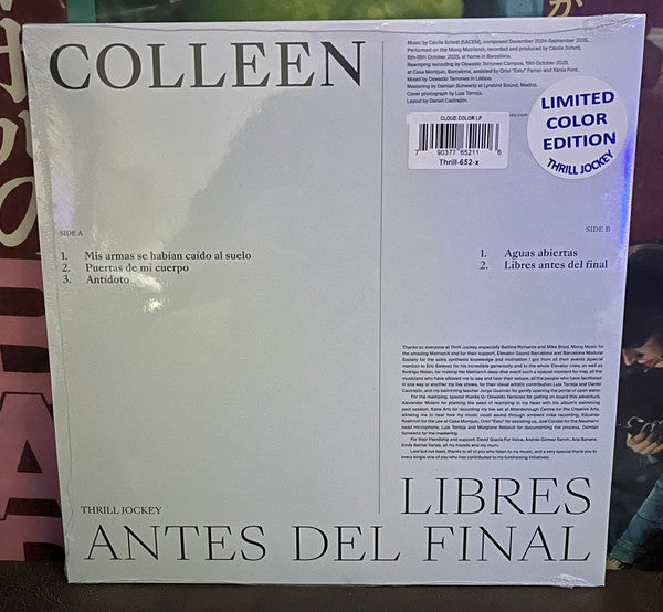 Colleen : Libres Antes Del Final (LP, Album, Ltd, Clo)