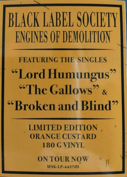 Black Label Society : Engines Of Demolition (2xLP, Album, Ltd, Ora)