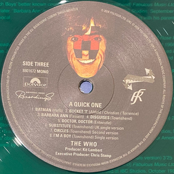 The Who : A Quick One (LP, Album, RE, Ora + LP, Comp, Gre + RSD, Mono, 60)