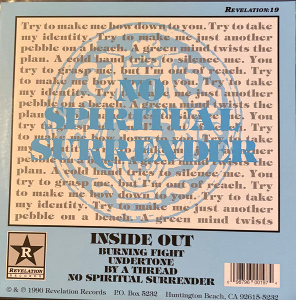 Inside Out (2) : No Spiritual Surrender (7", RE, RP, Hot)