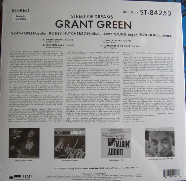 Grant Green : Street Of Dreams (LP, Album, RE, 180)