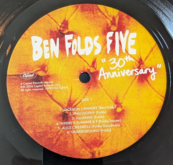 Ben Folds Five : Ben Folds Five "30th Anniversary" (LP, Album, RE + LP, Album + RM, Gat)