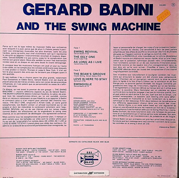 Gerard Badini And The Swing Machine* : Gerard Badini And The Swing Machine (LP, Album)