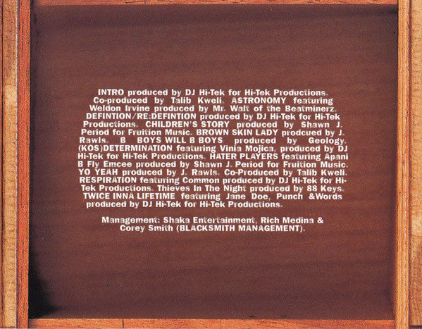 Black Star : Mos Def & Talib Kweli Are Black Star (CD, Album, RE)