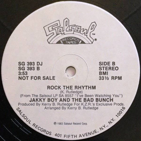 Jakky Boy & The Bad Bunch : I've Been Watching You / Rock The Rhythm (12", Single, Promo)