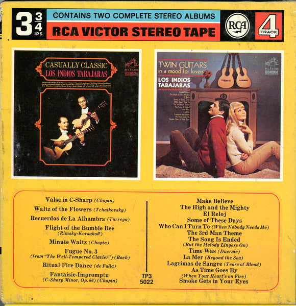 Los Indios Tabajaras : Casually Classic - Twin Guitars In A Mood For Love (Reel, 4tr Stereo, 7" Reel, Album, Comp, Dou)