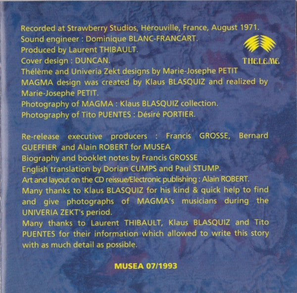 Univeria Zekt : The Unnamables (CD, Album, RE)