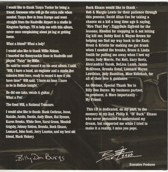 Billy Don Burns : Heroes, Friends & Other Troubled Souls (CD, Album)