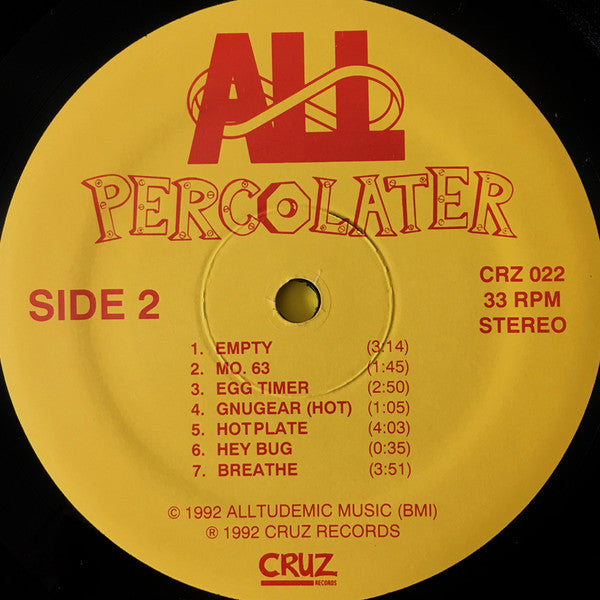 ALL (2) : Percolater (LP, Album, RP)