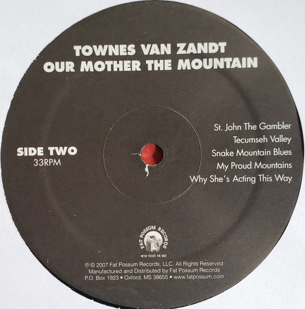 Townes Van Zandt : Our Mother The Mountain (LP, Album, RP)