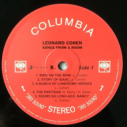 Leonard Cohen : Songs From A Room (LP, Album, RP, 180)
