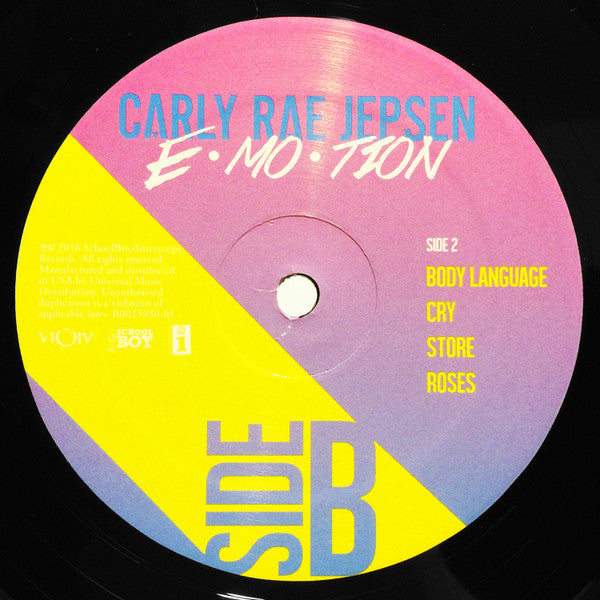 Carly Rae Jepsen : E•MO•TION: Side B (12", EP)