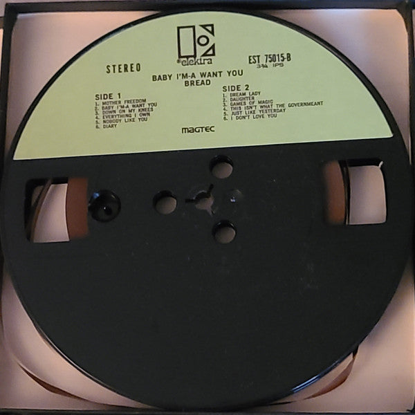 Bread : Baby I'm-A Want You (Reel, 4tr Stereo, 7" Reel, Album)