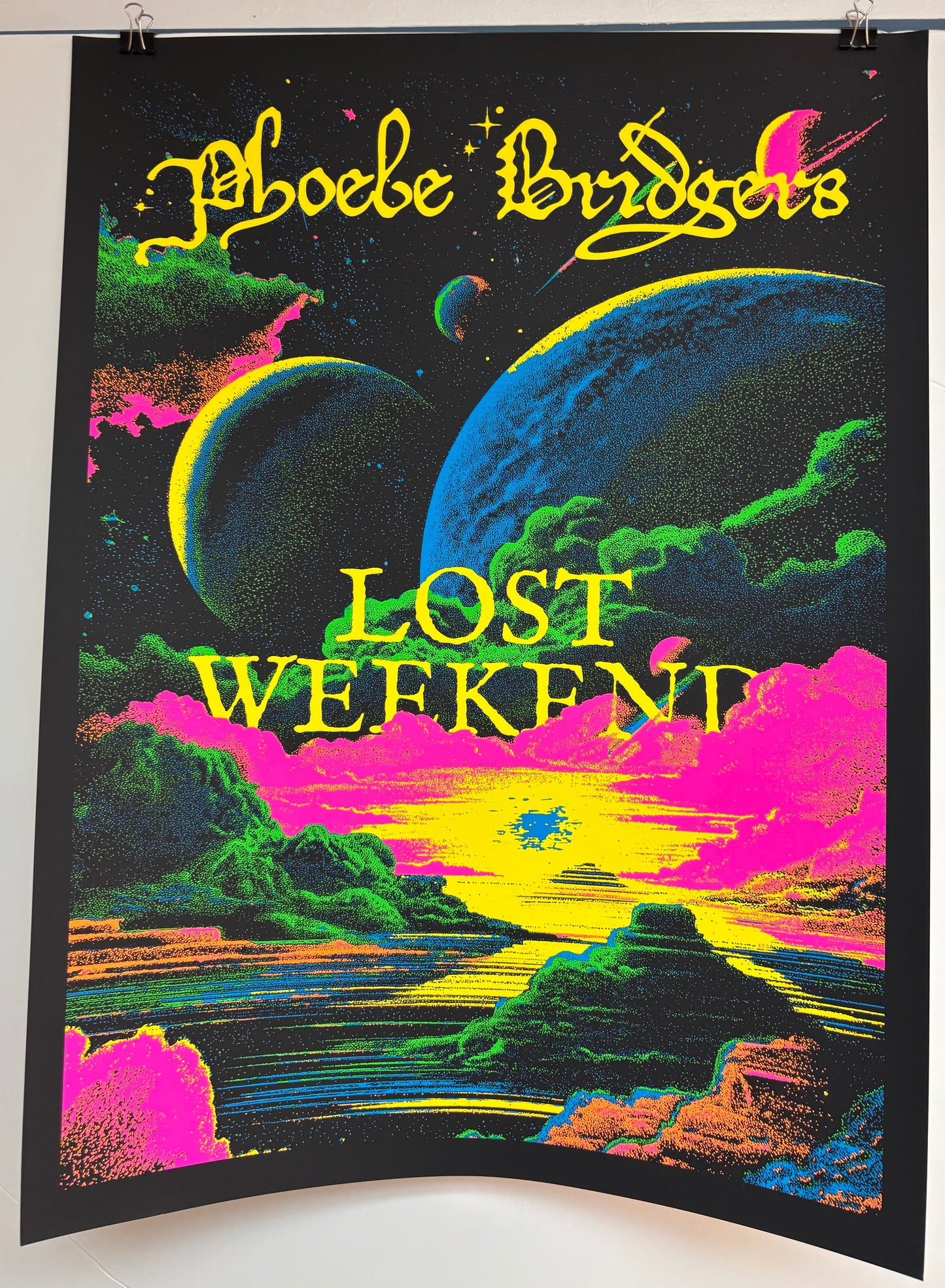 Phoebe Bridgers Lost Weekend Listening Party 18" x 24" Blacklight Poster