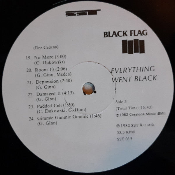 Black Flag : Everything Went Black (2xLP, Comp, RE, RP)