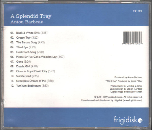 Anton Barbeau : A Splendid Tray (CD, Album)
