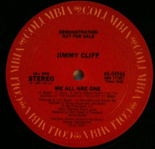 Jimmy Cliff : We All Are One (12", Promo)