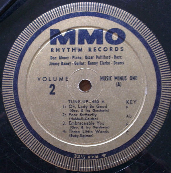 Don Abney, Jimmy Raney, Oscar Pettiford, Kenny Clarke : Music Minus One Volume 2 - A Rhythm Background Record For Any Musician Or Vocalist (LP, Gat)