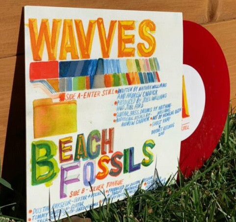 Wavves X Beach Fossils : Split 7" (7", Single, Ltd, Red)