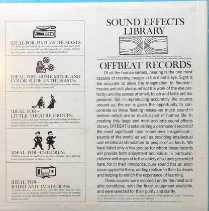 No Artist : Sounds - Sound Effects Library, Volume 1: Sounds Of Aircraft (LP)