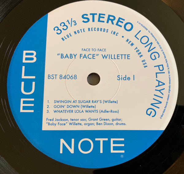 "Baby Face" Willette* : Face To Face (LP, Album, RE, 180)