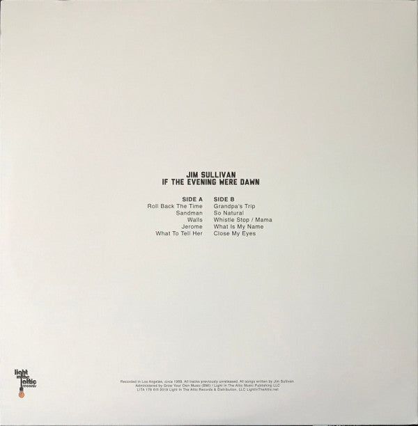 Jim Sullivan (3) : If The Evening Were Dawn (LP, Album, Cle)