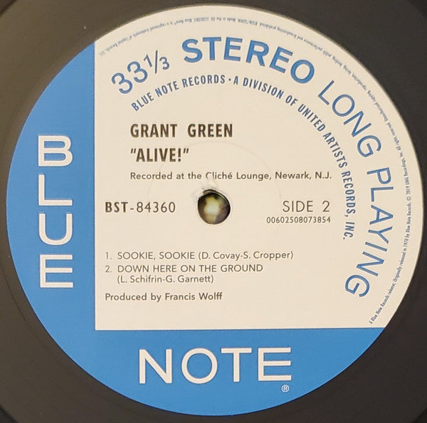 Grant Green : Alive! (LP, Album, RE, 180)
