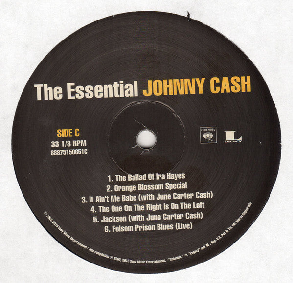 Johnny Cash : The Essential Johnny Cash (2xLP, Comp, Mono, RE, RM)