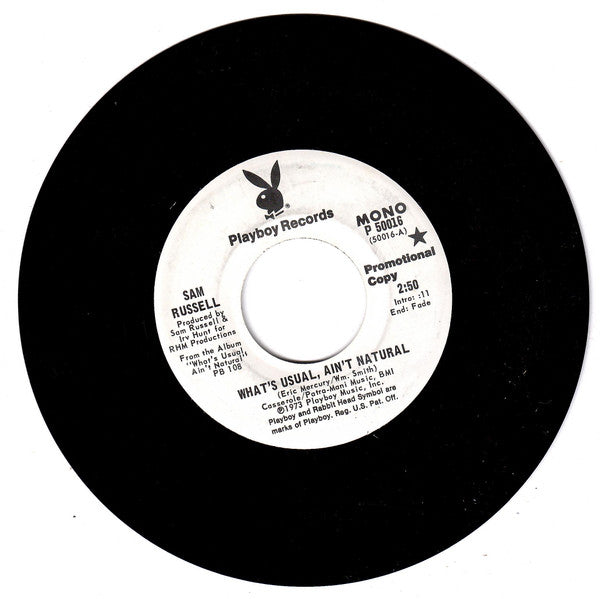 Sam Russell : What's Usual Ain't Natural / The Eagle (Psalm) (7", Single, Promo, Lab)
