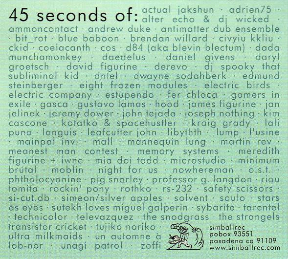 Various : 45 Seconds Of: (CD, Comp)