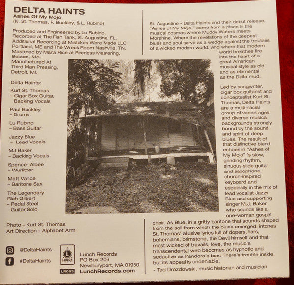 Delta Haints : Ashes Of My Mojo (7", Ltd, Num, Blu)