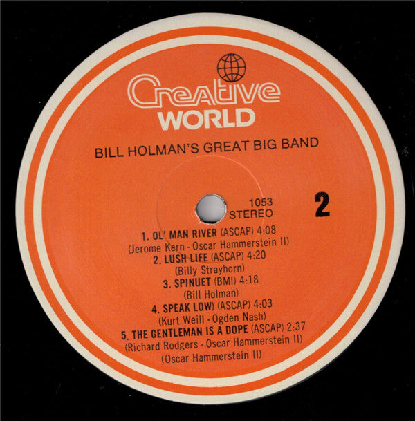 Bill Holman's Great Big Band : Bill Holman's Great Big Band (LP, Album)